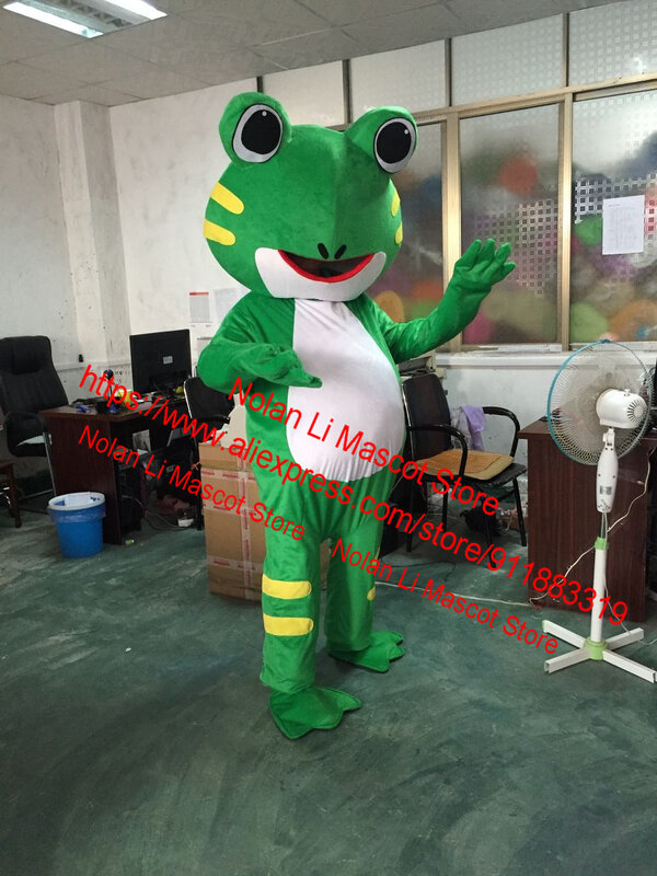 Costume de mascotte de grenouille, vente directe d'usine, ensemble de déguisement de dessin animé, fête Cosplay Halloween, cadeau d'anniversaire de noël 1174