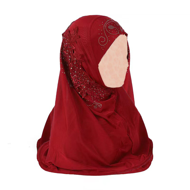 الحجاب الإسلامي مع الدانتيل والأحجار ، وشاح الإسلامي ، شال ، الحجاب ، قبعة ، ارميا سحب على التفاف ، هدية رمضان ، جميلة ، الفتيات كبيرة