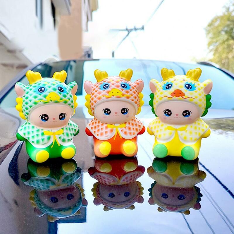 Novelty Stress Reliever Slow Rebound Cartoon Chinese Dragon Toy for Stress Relief Fidgeting Funny Cute Dragon Mascot for Kids