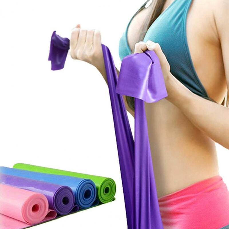 1 Roll Yoga Fitness Straps  Multipurpose   Elastic Bands Indoor Workout Yoga Colorful Elastic Bands