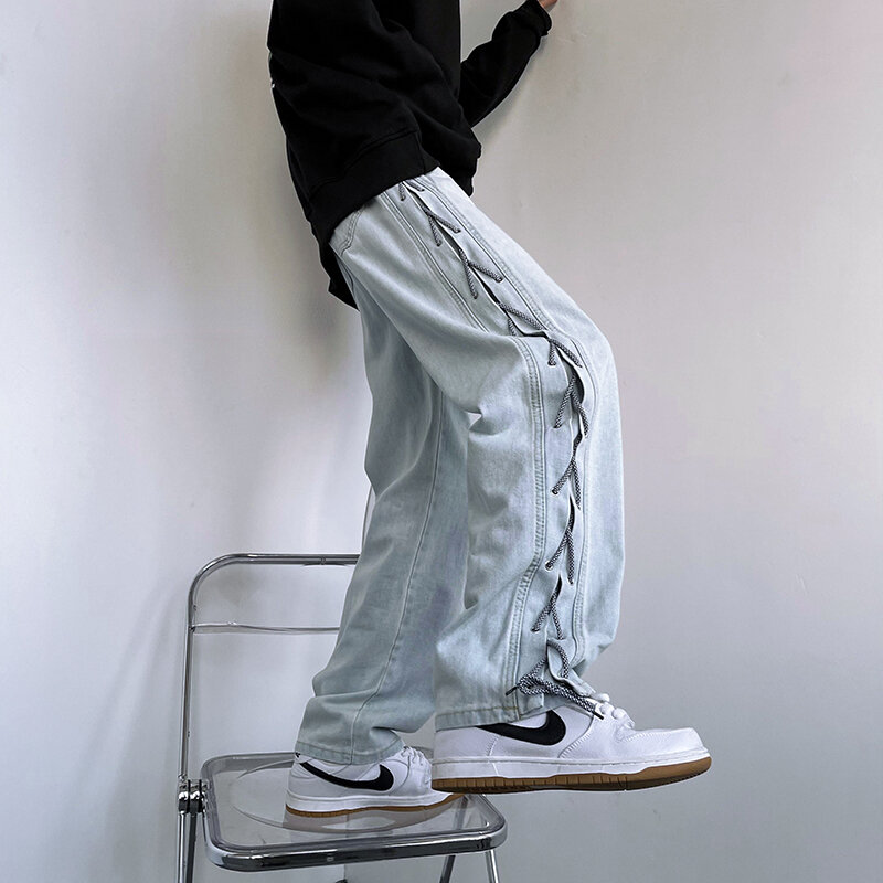 Projekt dżinsy mężczyźni główna ulica moda Denim spodnie na co dzień nastolatki osobowość Hipster popularne BF Джинсы amerykański europejski, stylowy