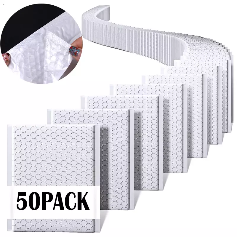 50/30/10pcs Bubble Mailers Wholesale White Padded Envelope for Packaging Mailing Gift Self Seal Shipping Bags Bubble Envelope
