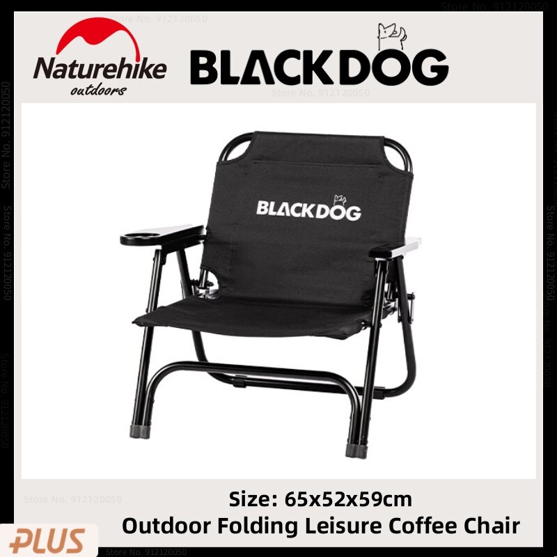 Naturehike-Blackdog Sedia pieghevole da campeggio Sedia da pesca picnic all'aperto portatile 600D tessuto Oxford  Viaggio Leisure Coffee Sedie Materiale da campeggio leggero