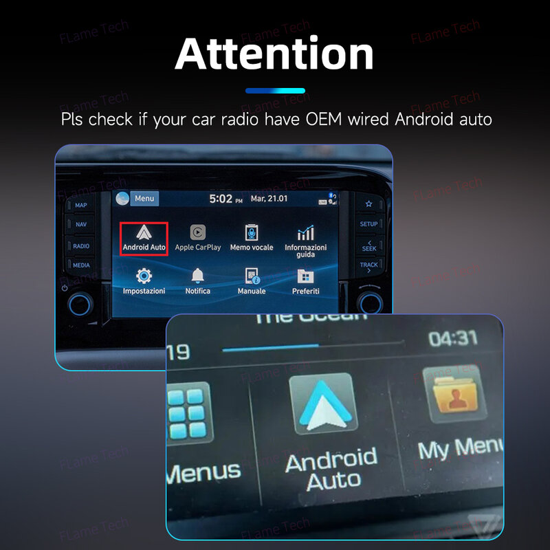 Terbaru Mini Body Android Auto adaptor nirkabel Smart AI Box mobil OEM kabel Android Auto ke USB nirkabel Dongle untuk SamSung XiaoMi