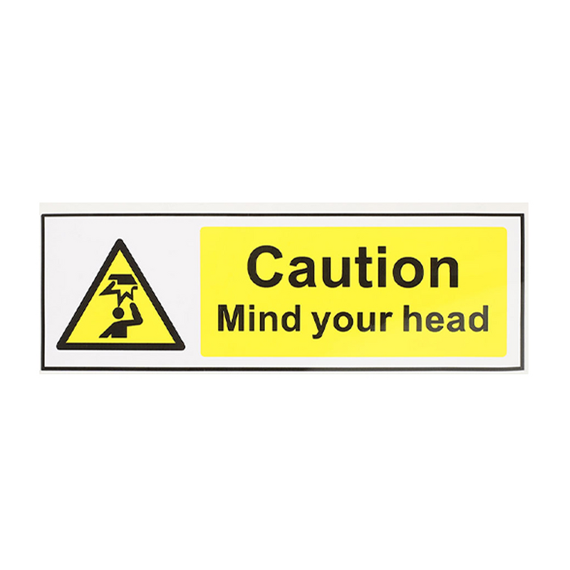 Papan tanda tanda keselamatan berperekat stiker peringatan ruang kepala rendah menonton stiker Anda peringatan Pvc