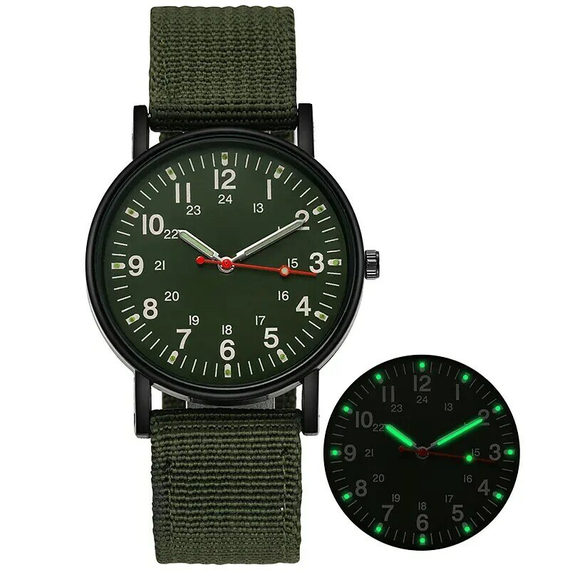 Модные мужские часы, светящиеся военные часы с нейлоновым ремешком, мужские армейские Кварцевые Спортивные противоударные наручные часы, водонепроницаемые часы для пар