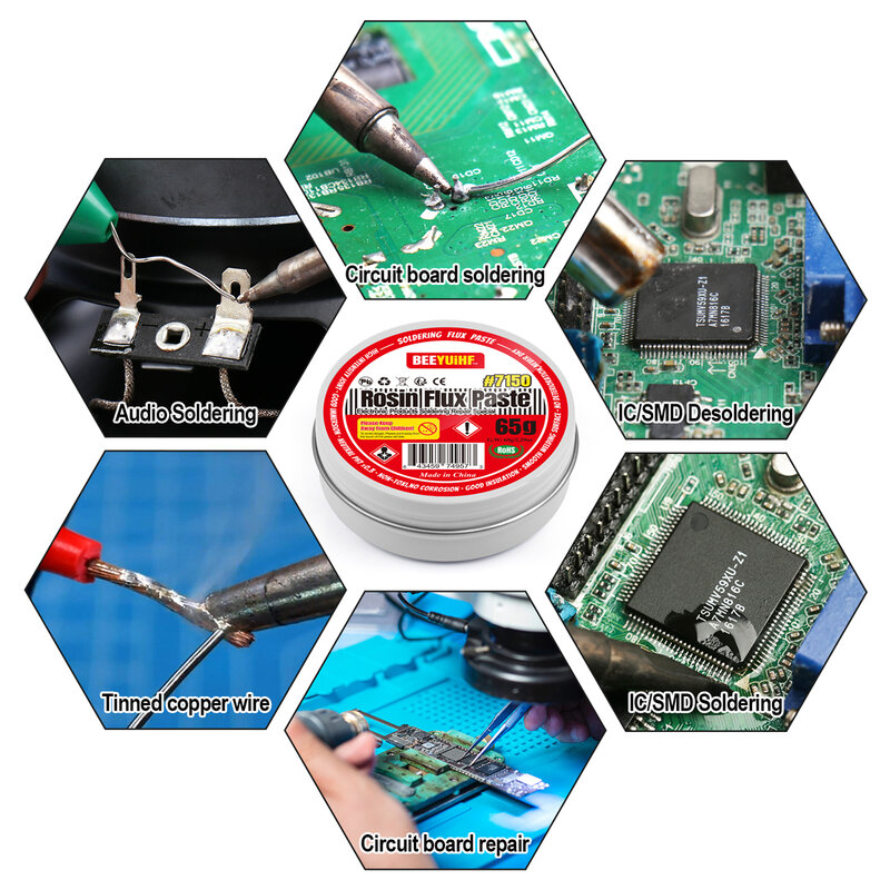 BEEYUIHF Rosin Soldering Paste Flux For SMD PCB BGA Soldering & Repair Electrical Soldering (2.29oz/65g)