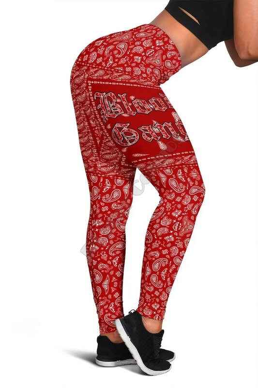 Sangue gang leggings 3d impresso leggings sexy elástico feminino leggings magros gótico yoga leggings