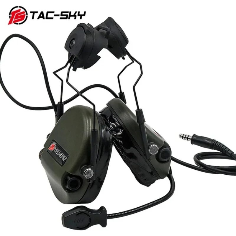 TAC-SKY Tactical Electronic Noise Cancelling Silicone Earmuffs TEA Hi-Threat 1 Outdoor Airsoft Shooting Tactical HEADSET