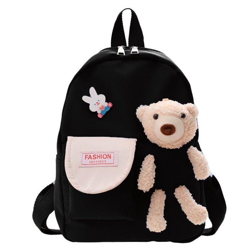 Urso dos desenhos animados brinquedo saco de escola para a menina bonito crianças do jardim de infância mochilas crianças meninas menino livro sacos transporte da gota