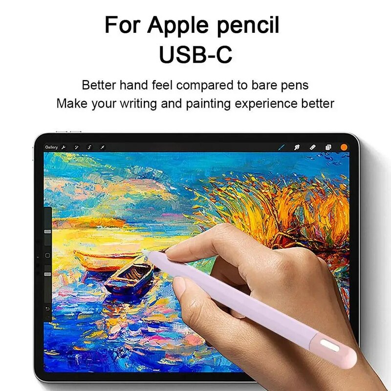 Capa de silicone para apple pencil 3, capa protetora com usb tipo c, para ipad, caneta de toque, porta-lápis, tampa da caneta portátil