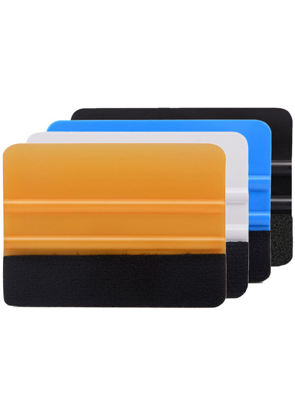 10Pcs Squeegee Felt Edge Scraper Car Decals Vinyl Wrapping Tint Tool For Razor Blade Blue Red Black White Gold Accessories Set