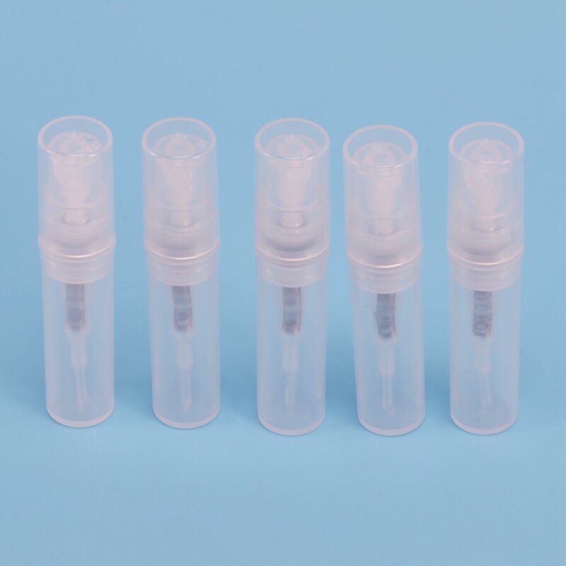 200Pcs/Lot 2ML Transparent Plastic Spray Bottle Small Cosmetic Packing Atomizer Perfume Bottles Atomizing Spray Liquid Container
