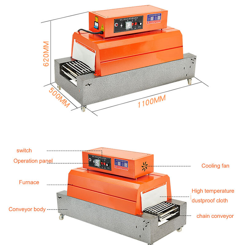 Máquina de empacotamento do psiquiatra do calor do infravermelho distante máquina de empacotamento do psiquiatra do calor da corrente máquina de empacotamento do filme plástico