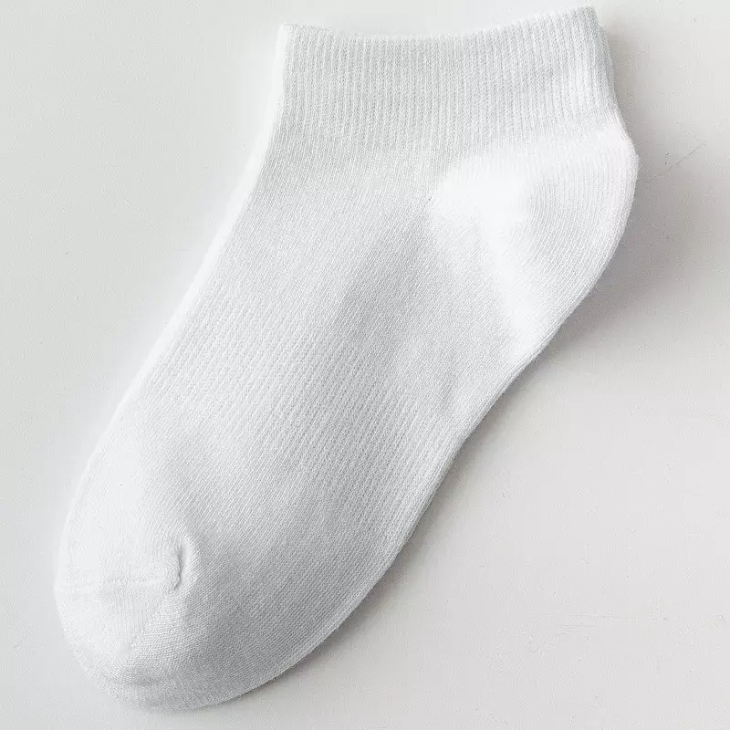 Носки мужские однотонные, короткие черные носки, абсорбирующие пот, дезодорирующие однотонные белые длинные спортивные низкие носки средней длины, для лета