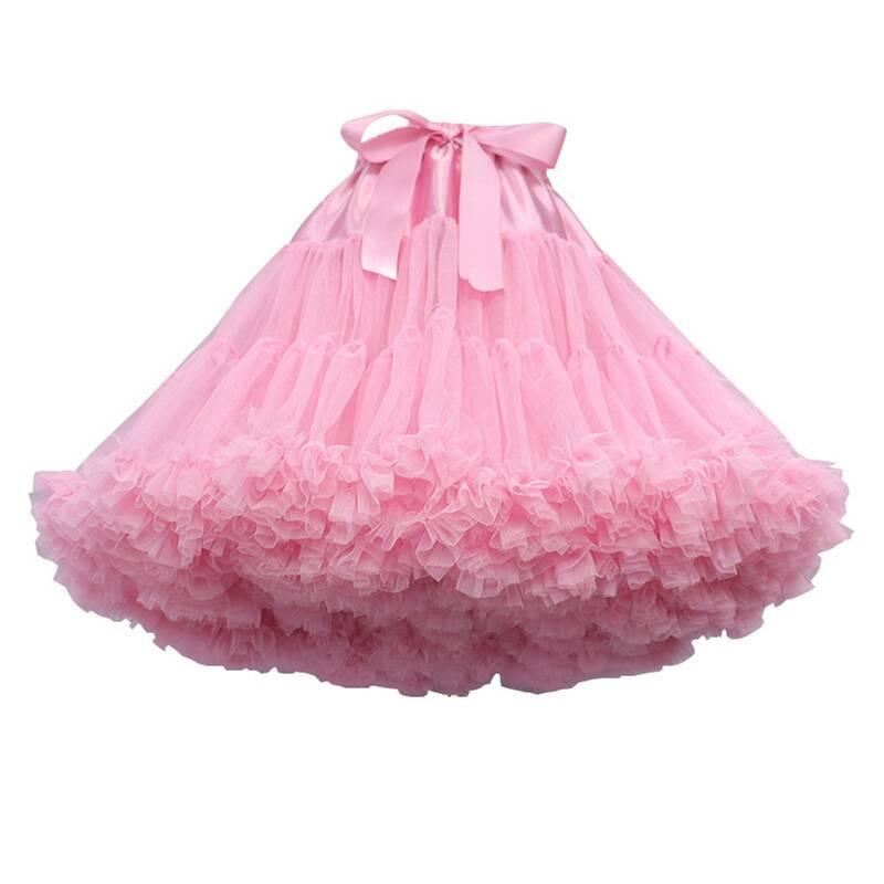 Pink Fluffy Wedding Lolita Tutu gonna corta Cosplay Party Dress donna Soft Peticoat 2024