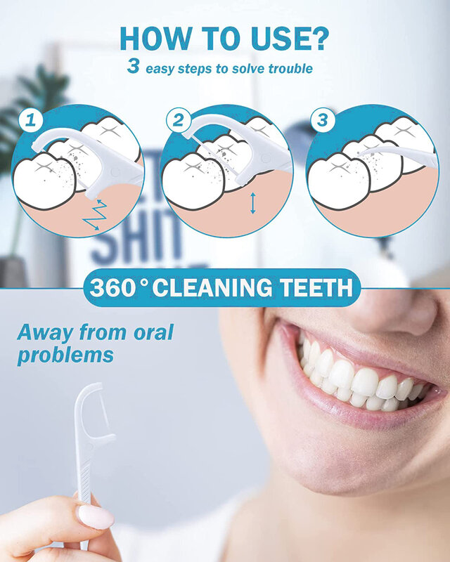 Zahnseide Pick Spender Pop-up Automatik halter mit 88 Zählern Zahnseide Sticks tragbare Aufbewahrung sbox Zahnstocher Mundpflege
