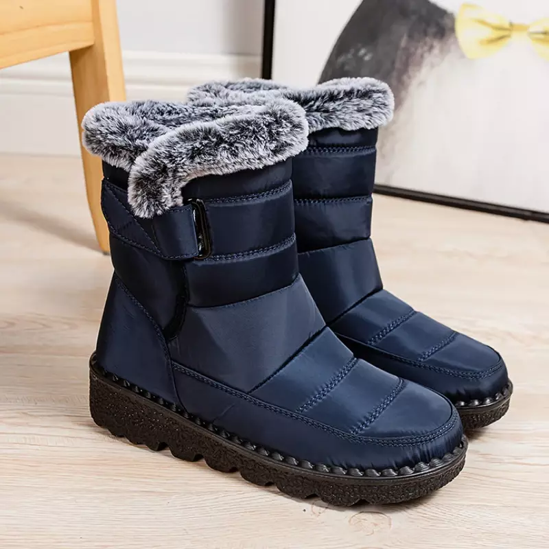 Waterproof Winter Boots for Women 2023 New Fur Long Platform Snow Boots Warm Cotton Couples Shoes Hot Plush Ankle Boots Botas