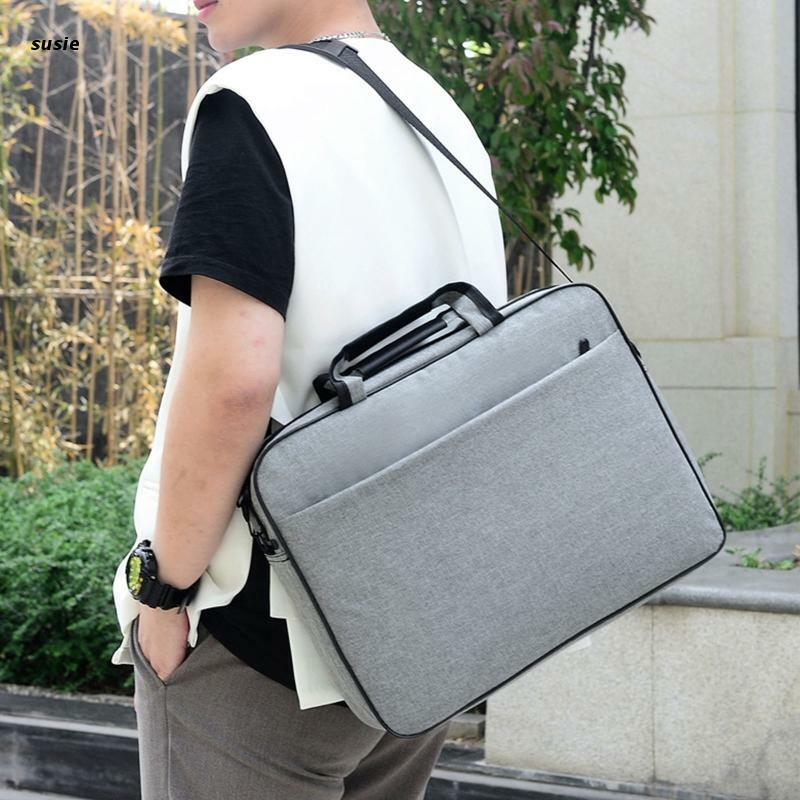Tas Laptop 15.6 "17 Inci dengan Tali Bahu Tas Ringan Bisnis Kasual Sekolah Digunakan untuk Wanita Pria