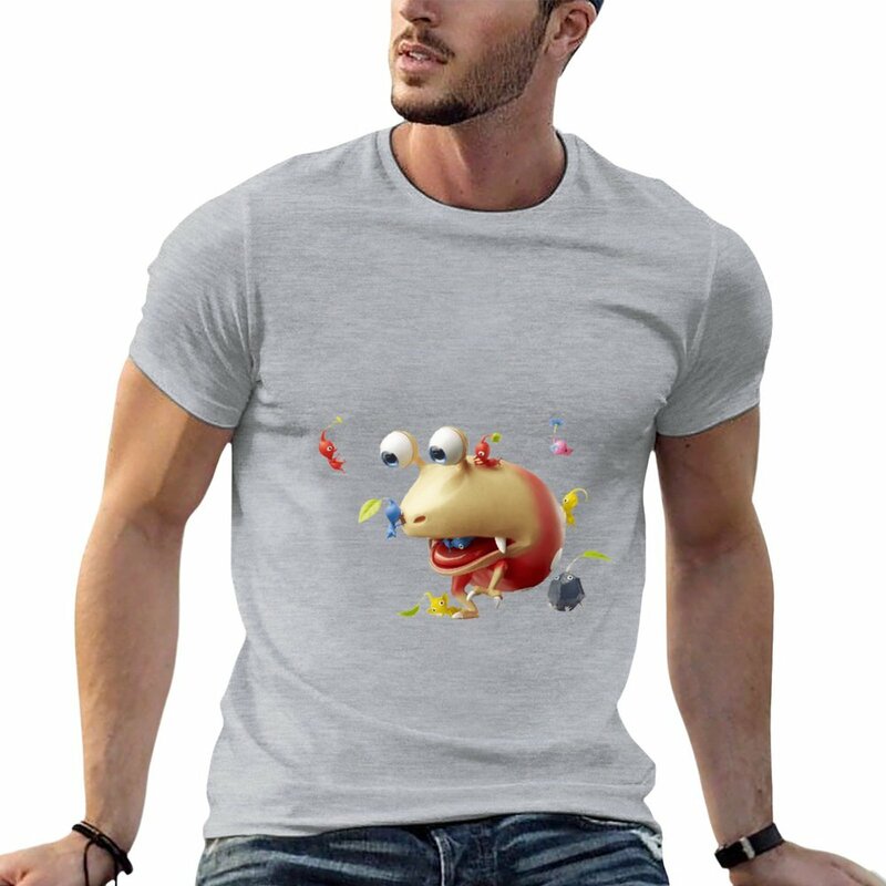 Camiseta gráfica vintage masculina, Pikmin 4, 4, 4, roupa de verão, tops