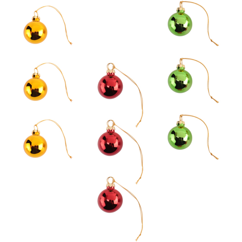 Sublimação Christmas Ball Ornamentos, Árvore Shatterproof para Férias, Decoração De Festa De Casamento, 1.6 ", 9 Pcs