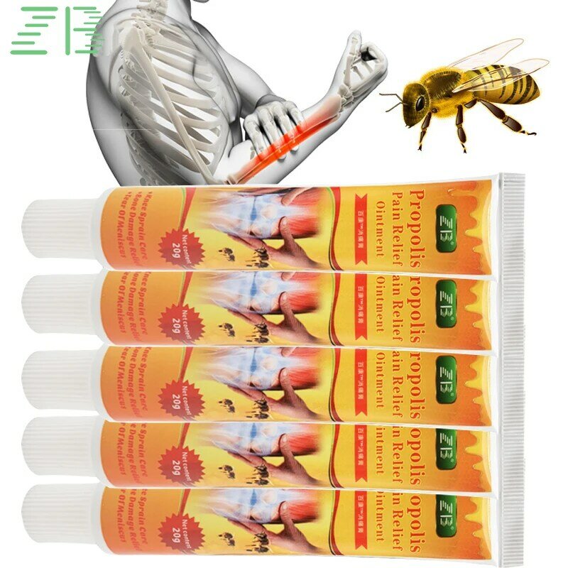 1-5pc Propolis Pain Relieving Ointment for Treating Joint Gout, Damp Pain, and Knee and Lumbar Spinal Swelling and Muscle Strain