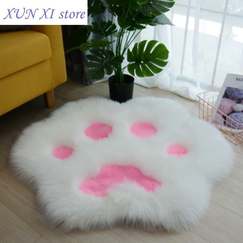 New Lovely Cat Paw Pattern Soft Plush Carpet Home  Rugs and Carpets for Home Living Room