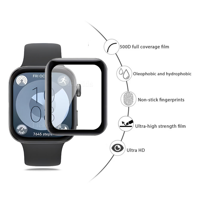 3d Beschermfolie Voor Huawei Horloge Fit 3 Full Screen Soft Film Voor Huawei Fit 3 Niet Gehard Glas