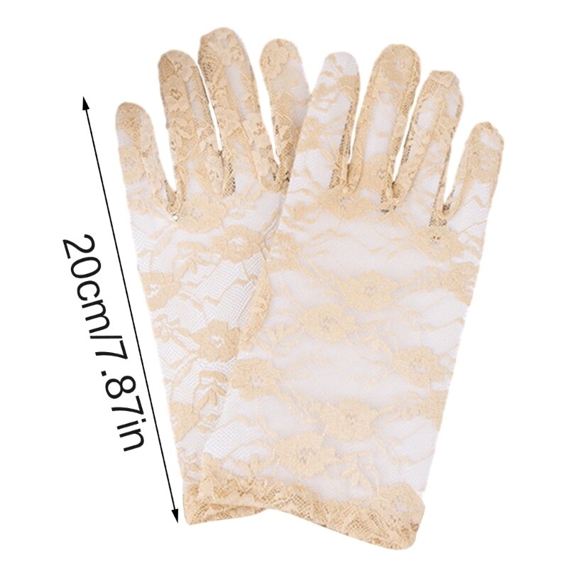 Женские короткие перчатки Формальные кружевные перчатки Девичник Свадебные перчатки