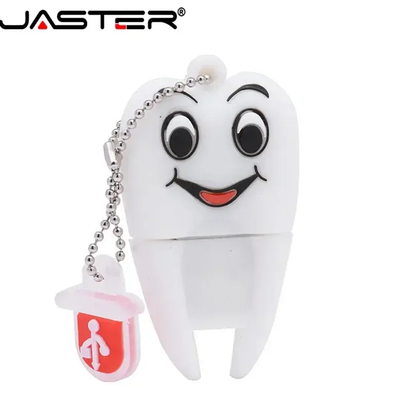 JASTER Pen Drive Gift Teeth Cute Model 8GB/16GB/32GB/64GB Usb 2.0 Flash Drive, Tooth Flash Memory Stick Pendrive Dentist U Disk