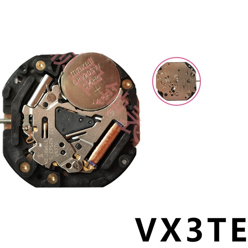 일본 오리지널 Vx3te 무브먼트 6 핀 다기능 3/6/10 소형 쿼츠 시계 무브먼트, Vx3t 시계 액세서리, 신제품