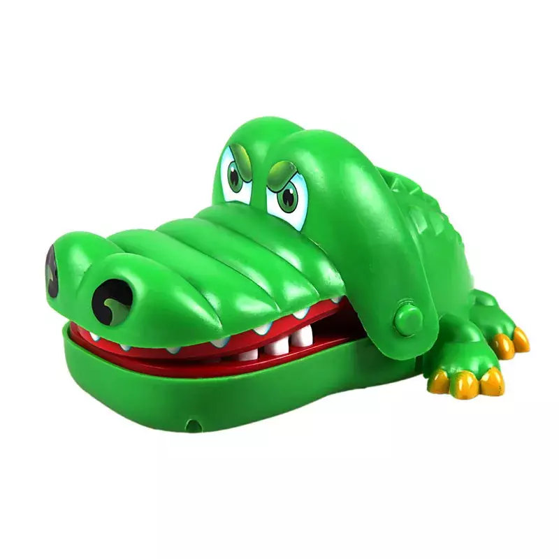 Mainan klasik permainan keluarga lucu tangan Aligator gigi mulut lelucon praktis kreatif mainan permainan buaya gigit untuk anak-anak