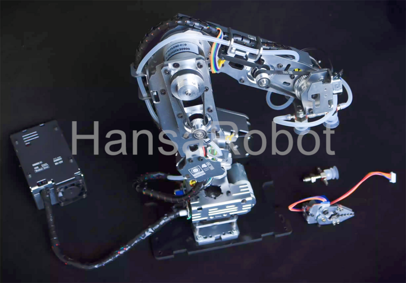 สำหรับ Arduino 4 dof แขนหุ่นยนต์โลหะพร้อมปั๊มดูดโหลดขนาดใหญ่สเต็ปเปอร์มอเตอร์อุตสาหกรรมหุ่นยนต์รุ่นที่หนีบแบบหลายแกน