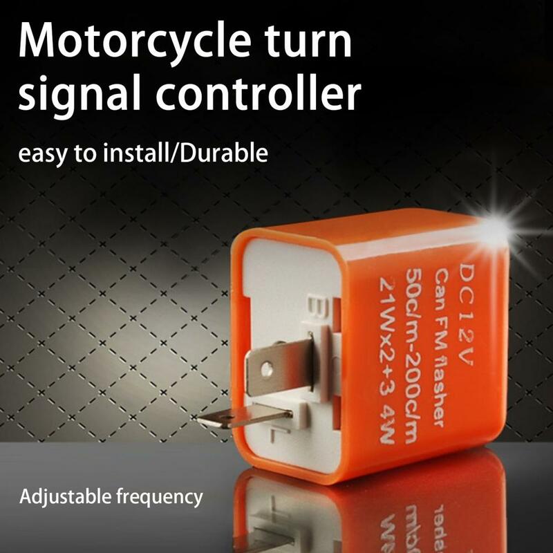 Excelente indicador de señal de giro para motocicleta, relé de Flash de 12V, relé de vehículo eléctrico de 3 engranajes ajustable para motocicleta