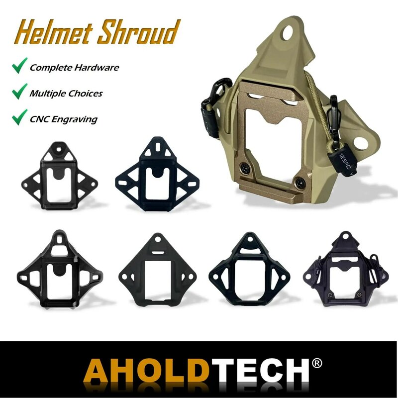 Aholdtech kanvas helm Roud Modular Bungee wilkecantikan L4 NVG Mount Adapter untuk cepat MICH WENDY helm antipeluru taktis NVG Brack