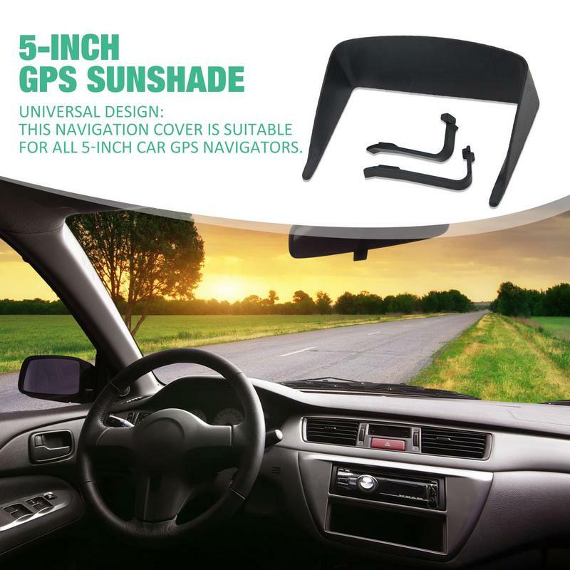 ที่บังแดดลดแสงของ GPS กระบังแสงจีพีเอสนำทางรถยนต์ที่ขยายอเนกประสงค์5-in ยืดหยุ่น GPS บังแดดนำทางรถยนต์