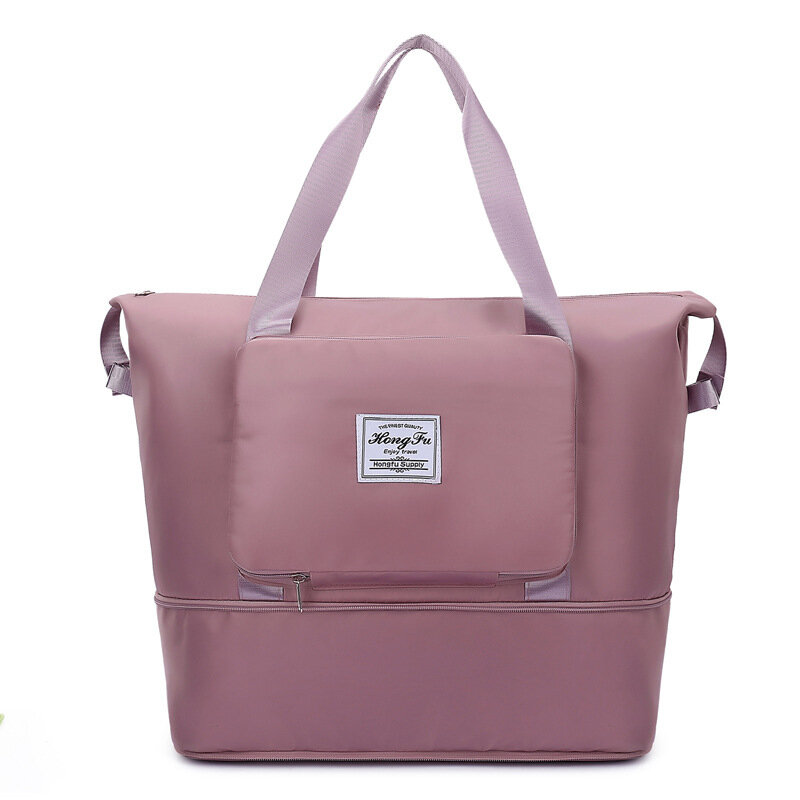 Multifunctional Women's Shoulder Bag Foldable Portable High Capacity Handbag Waterproof Nylon Travel Bag Fitness Bag Yoga Bag