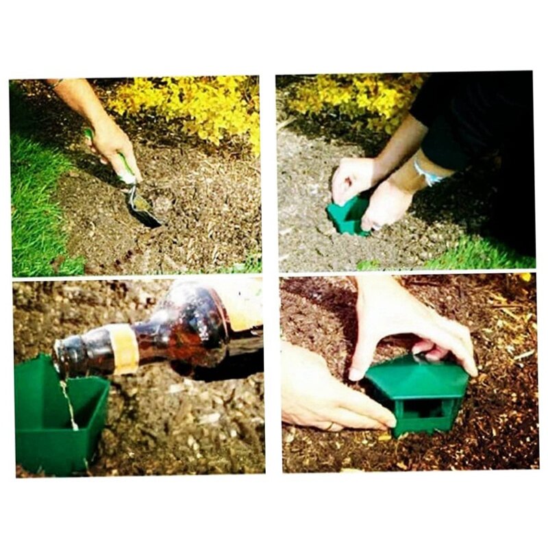 Armadilhas de caracol verdes para crianças e animais, coletor seguro de caracóis, armadilhas ecológicas para pegar lesmas, 12 PCs