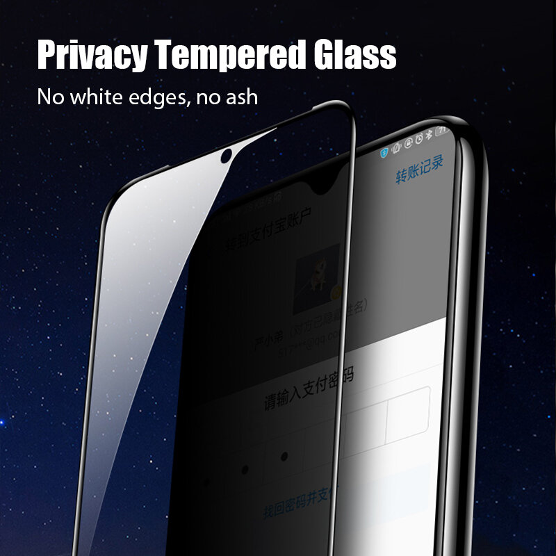 Anti Spy Screen Protector for Xiaomi Poco X3 Pro M3 F3 GT Privacy Glass on Xiaomi Redmi Note 10 9 8 Pro 10s 9s 8T 8 7 9A 9 9C 9T