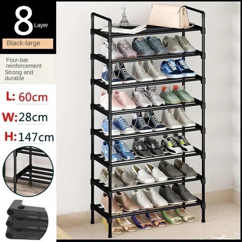 6/7/8 Layer Shoe Rack DIY Easy Assemble Dustproof Boots Organizer Stand Holder Space-Saving Shoes Storage Shelf Shoe Cabinet