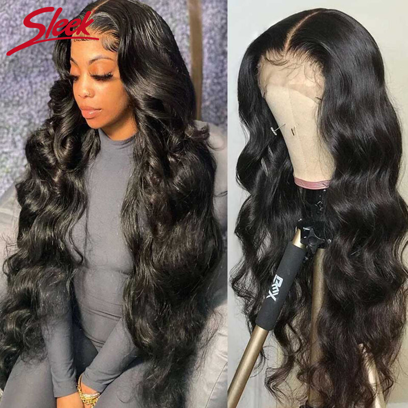 Sleek Peruvian Body Wave 4X4 Human Hair Wigs Pre Plucked 13x4 HD Lace Front Human Hair Wigs Remy 360 Lace Frontal Wigs For Women