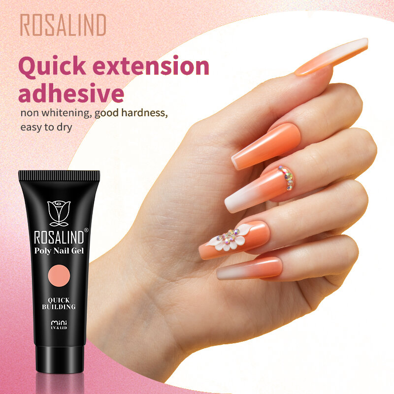 ROSALIND-esmalte de uñas de gran capacidad, barniz híbrido UV, extensión de purpurina, 12-60ML