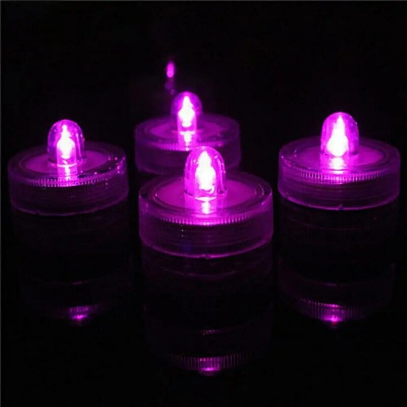 Mini lámpara de vela para pecera, luz LED subacuática decorativa Multicolor, impermeable, de plástico, sumergible, Mini luces LED