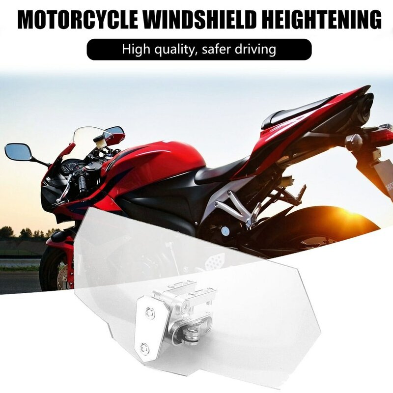 Новое универсальное модифицированное усиленное универсальное небольшое ветровое стекло для мотоцикла установленное небольшое ветровое стекло