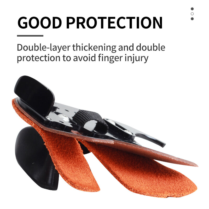 Tiro con l'arco Finger Tab Leather Finger Saver Arm Protector arco ricurvo tiro con la mano destra pratica Gear Protect Guard