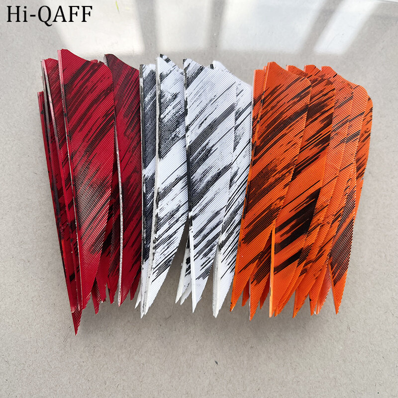 50 PCS Hi-Q 3 Inch Shield Cut Hunting Arrow Feathers Ink Painting Turkey Feathers Fletching Archery Accessories