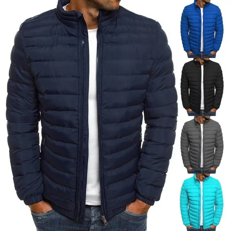 Jaqueta de parka slim fit masculina, casaco casual, quente, outono, inverno