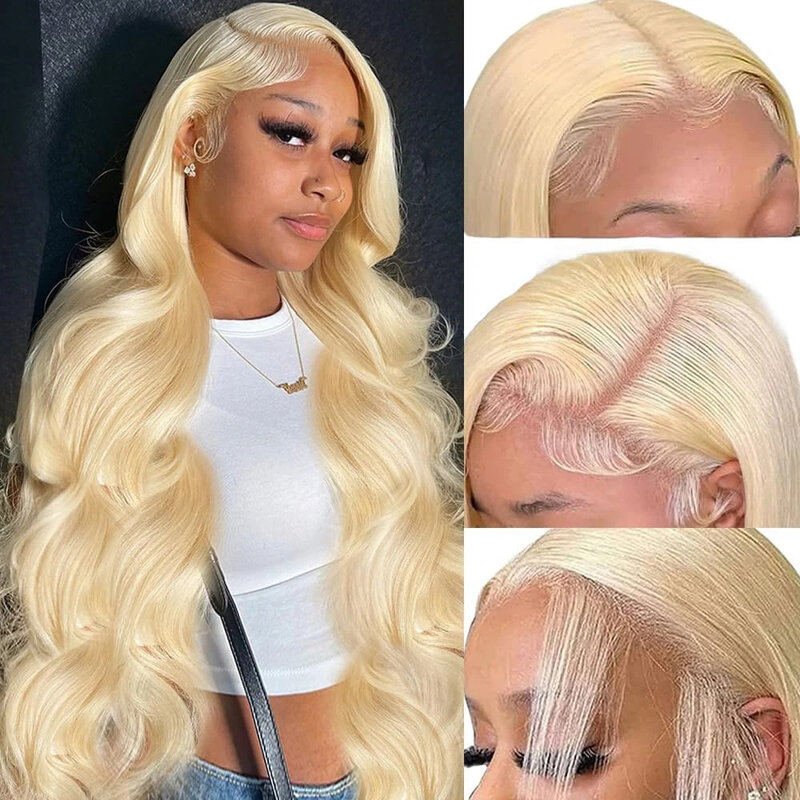 613 Honey Blonde Body Wave Lace Front Wig 13x6 HD Transparent Lace Frontal Wigs 13x4 Colored Human Hair Wigs For Women