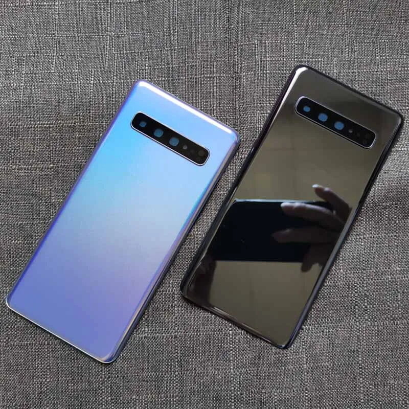 Back Cover For Samsung Galaxy S10 s10 5G SM-G977 6.7'' Glass Housing Case Battery Door Rear Panel Parts With camera lens + Logo