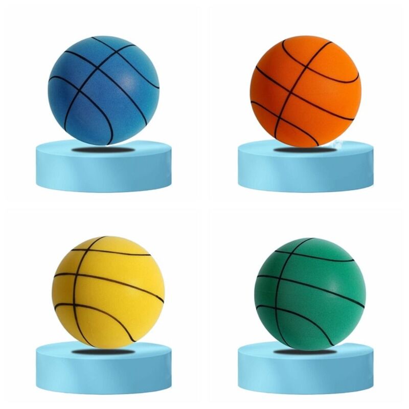 Ballon d'entraînement de basket-ball silencieux, haute élasticité, faible décibel rebondissant, léger, amortissement rebondissant, 18cm, 22cm, 24cm